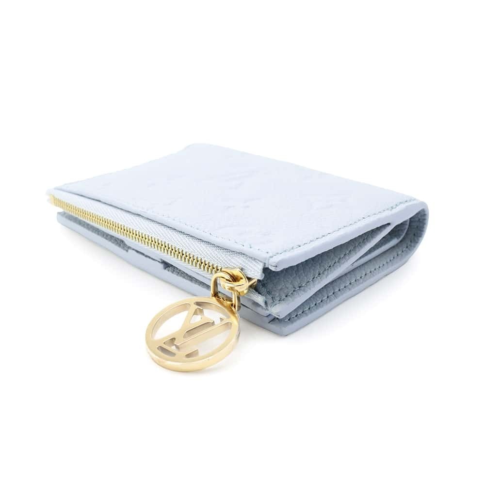Louis Vuitton Lisa Empreinte Olympe Monogram Bi Portefeuille Wallet Blue fold